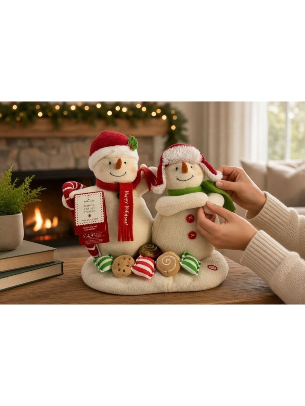 Hallmark Seasons Treatings Snowmen Jingle Pals Singing Motion Yum Yum Yum 2008